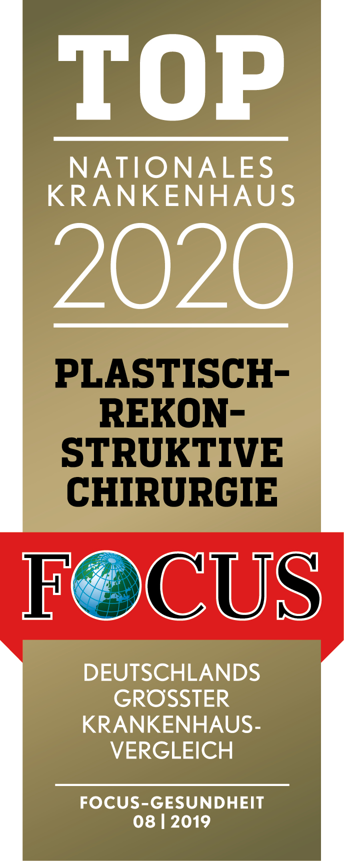 <p>Focus Siegel „Top Nationales Krankenhaus plastisch-rekonstruktive Chirurgie“. (Bild Focus)</p> <p>Focus Siegel „Top Nationales Krankenhaus plastisch-rekonstruktive Chirurgie“. (Bild Focus)</p>