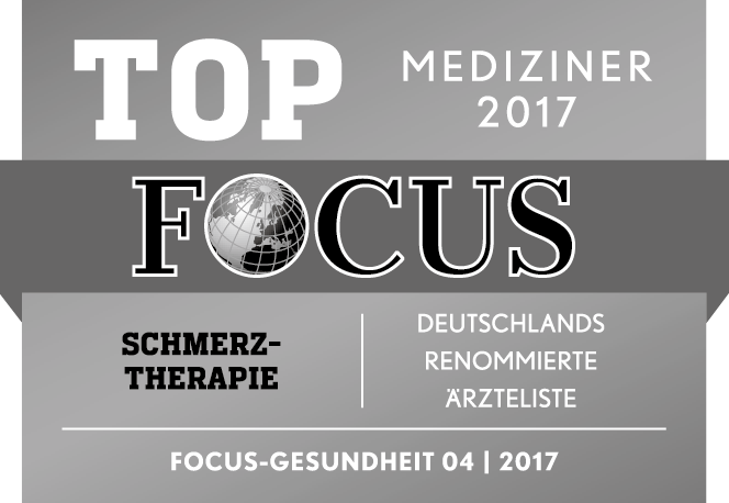 Siegel: Top Mediziner Schmerztherapie 2017, Focus Gesundheit