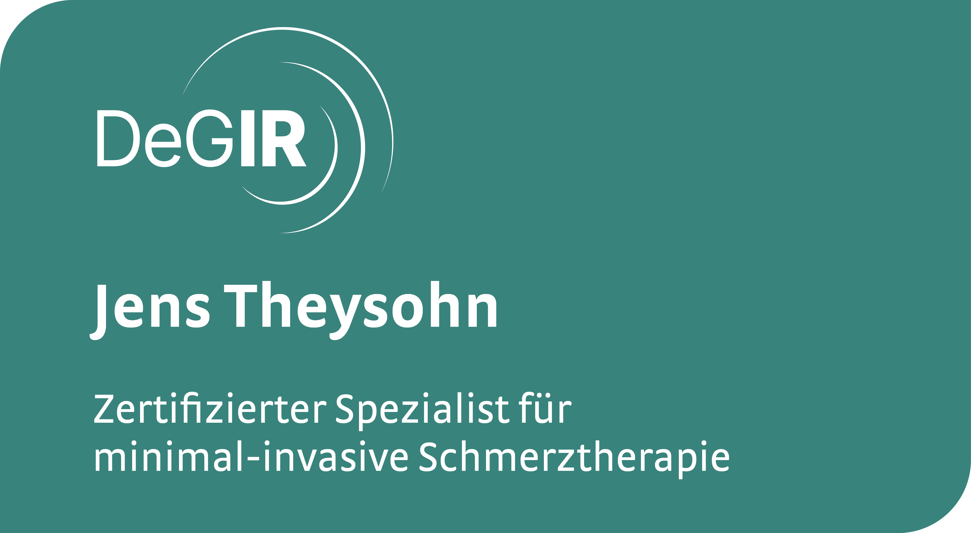 Zertifizierter Spezialist für minimal-invasive Schmerztherapie