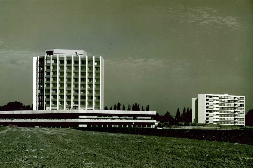 Ein historisches Foto des Klinikgebäudes