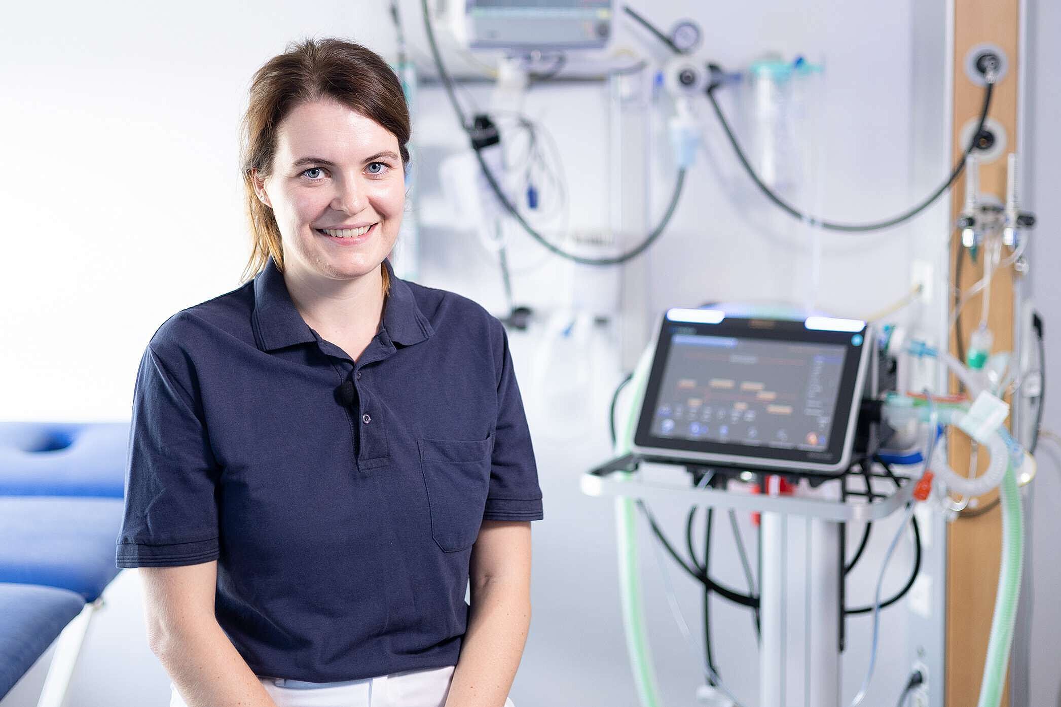 Franziska Thüne an ihrem Arbeitsplatz