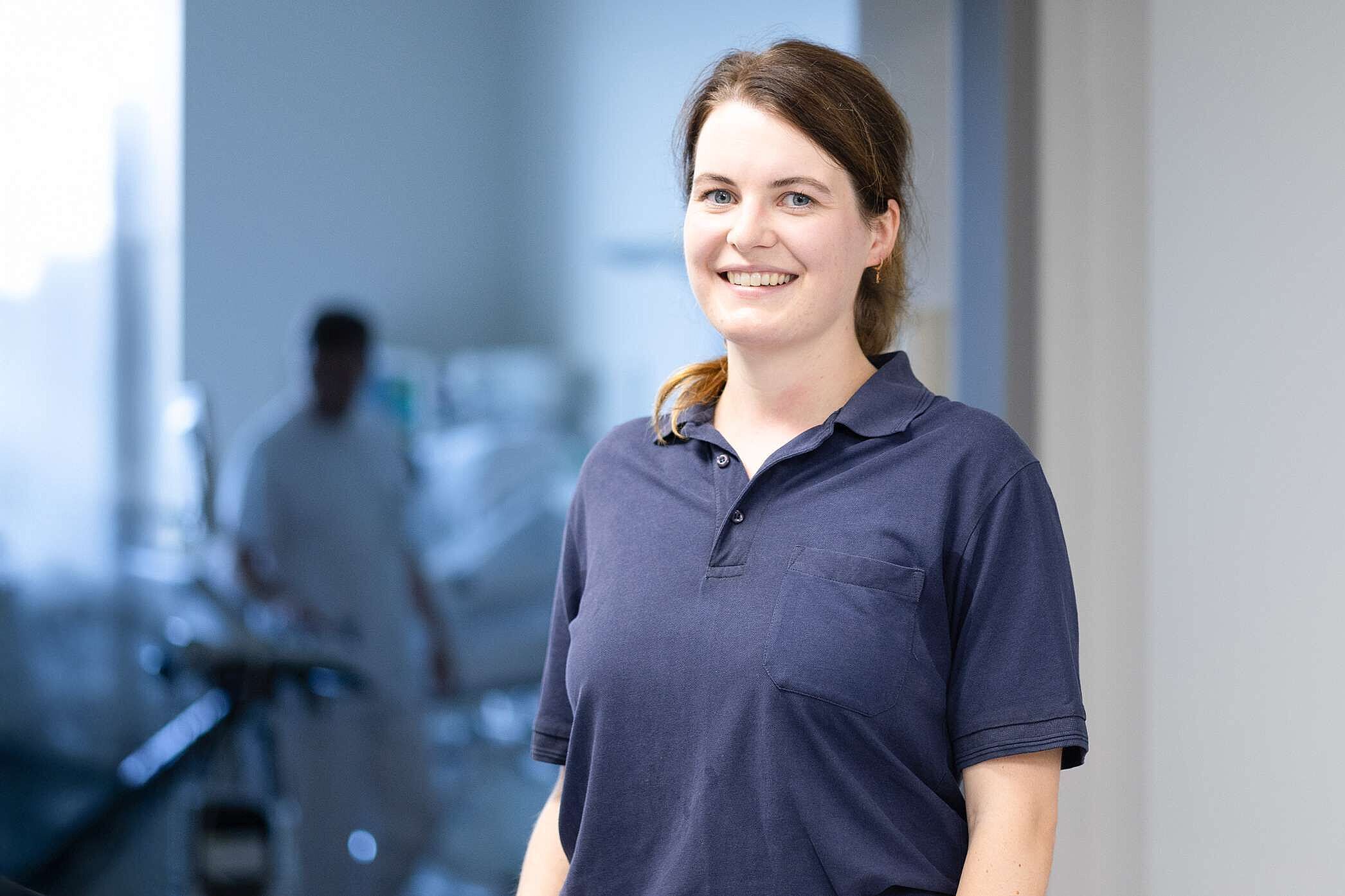 Franziska Thüne arbeitet seit sechs Jahren als Logopädin im BG Klinikum Hamburg. Die logopädische Therapeutin Franziska Thüne