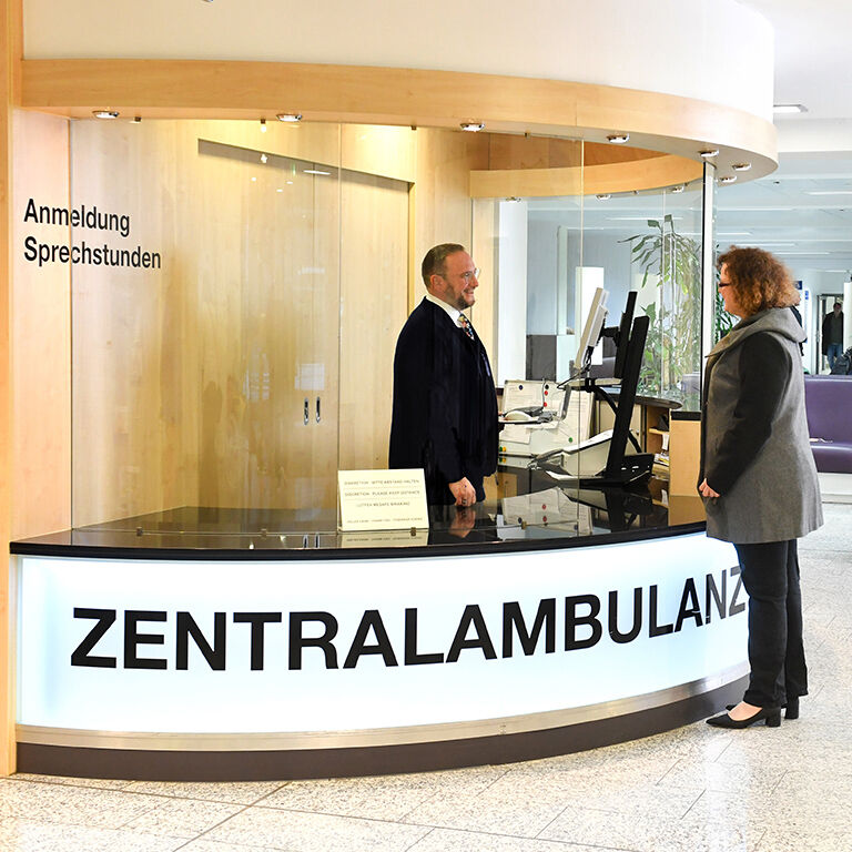 Das Bild zeigt die Zentralambulanz im BG Klinikum Duisburg