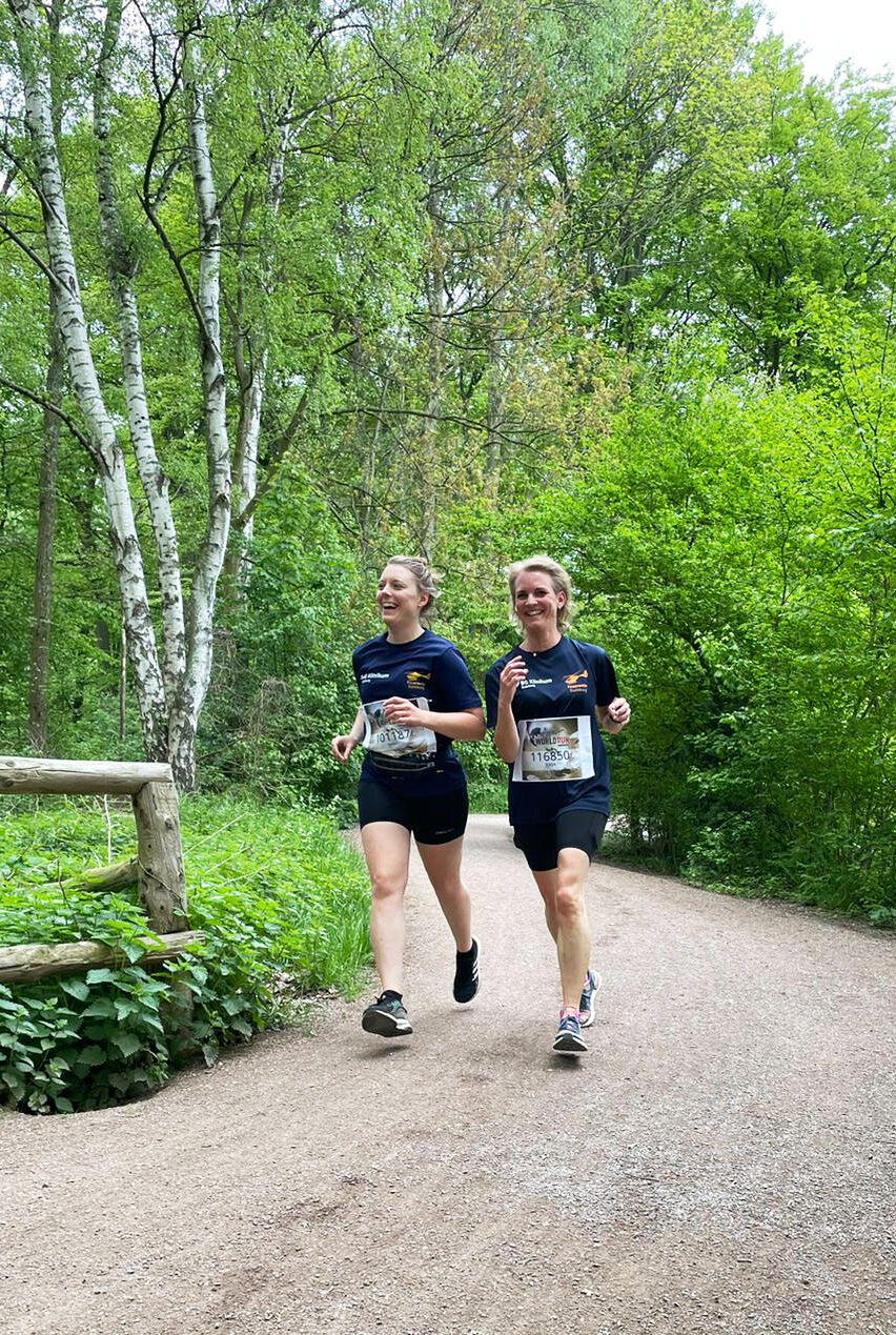 <p>BG-Klinikum-Läuferinnen beim Wings For Life Run. (Bild: BG Klinikum Duisburg)</p>