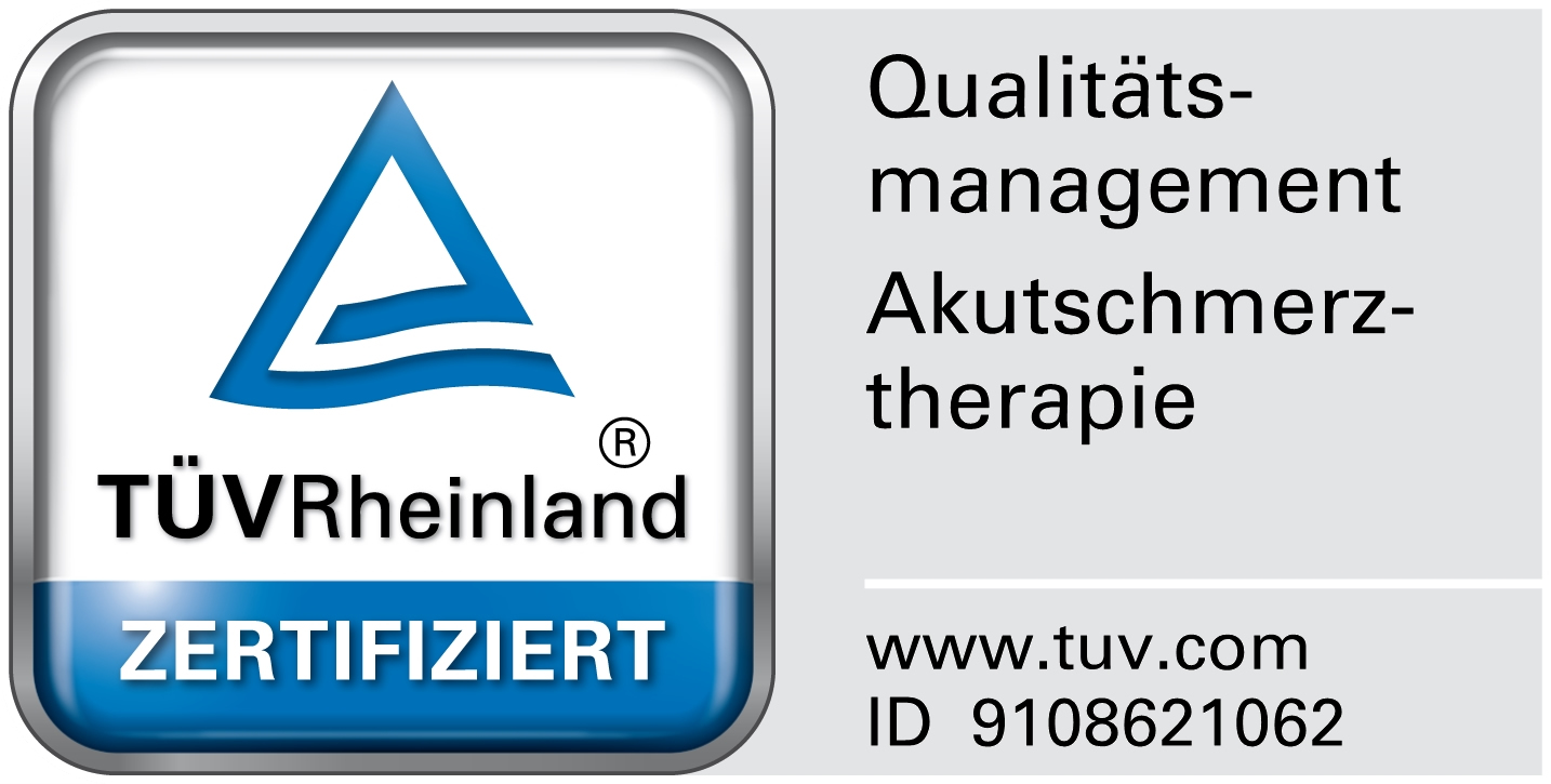 Die BG Unfallklinik ist durch den TÜV Rheinland als QMS Akutschmerz zertifiziert. 